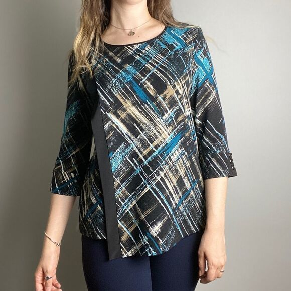 NWT 3/4 sleeve soft business casual tunic top. Loose fitting blouse long sleeve - Picture 4 of 11